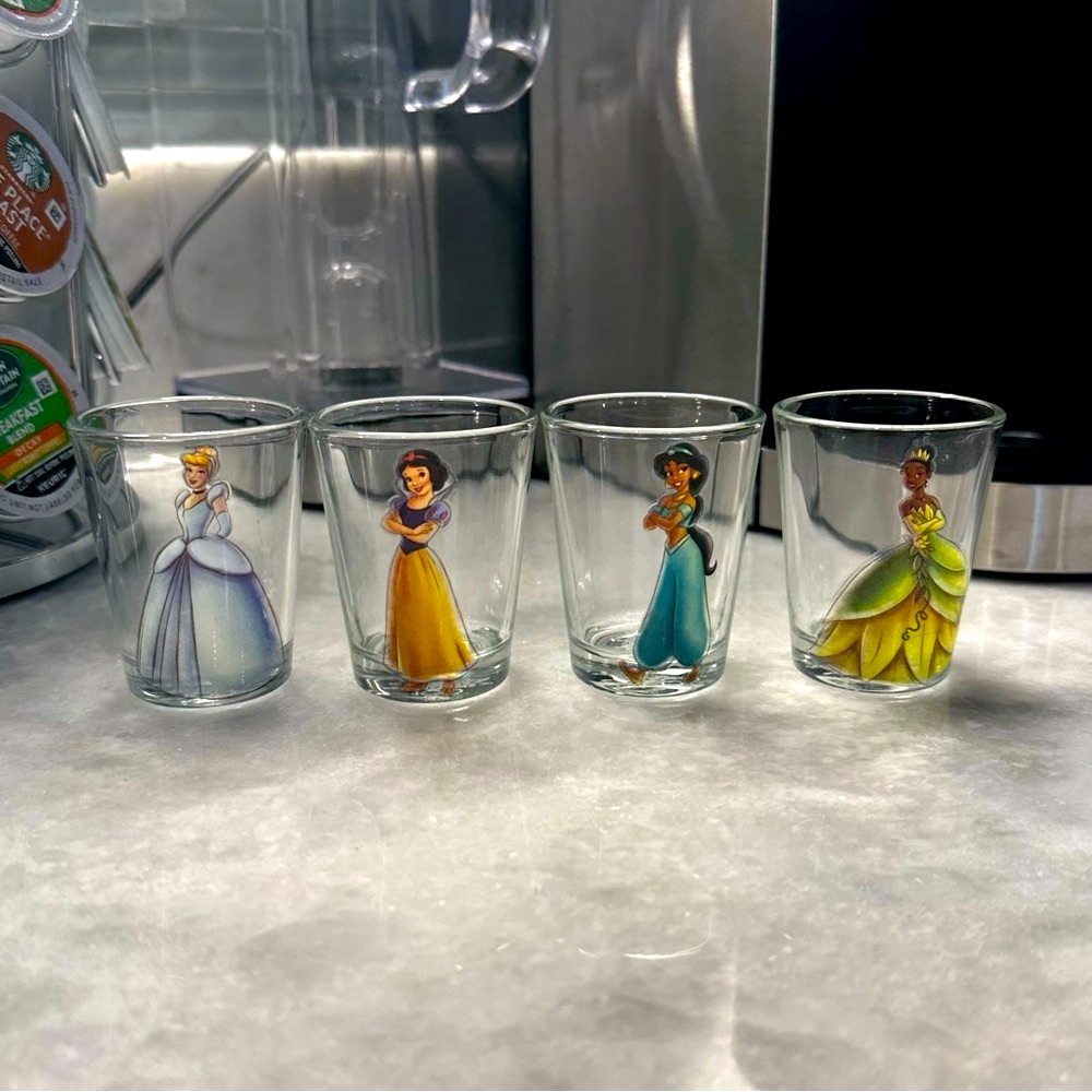 Silver Buffalo Disney Princess Glassware Set